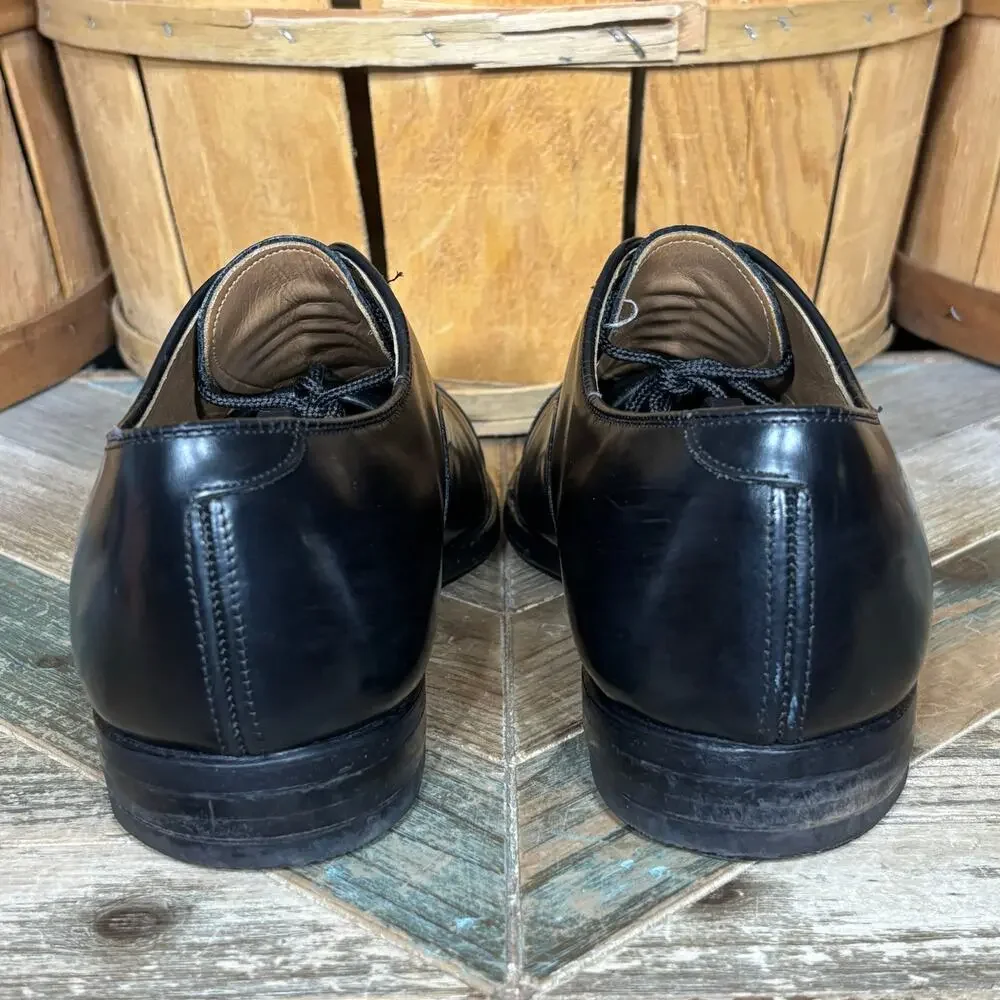 Johnston & Murphy Limited Black Leather Brogue Cap-Toe Dress Shoes Men 8.5 EEE